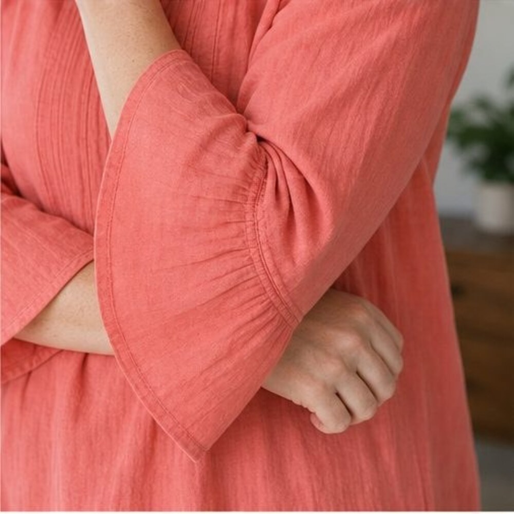 Blush Ruffle Blouse - Picture 5 of 6